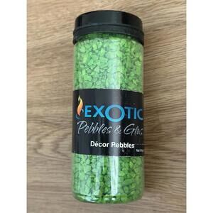 Exotic Pebbles & Glass Green Decor Pebbles Deco Jar